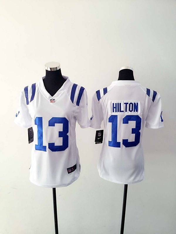 Women Indianapolis Colts 13 T.Y. Hilton White Nike NFL Jerseys